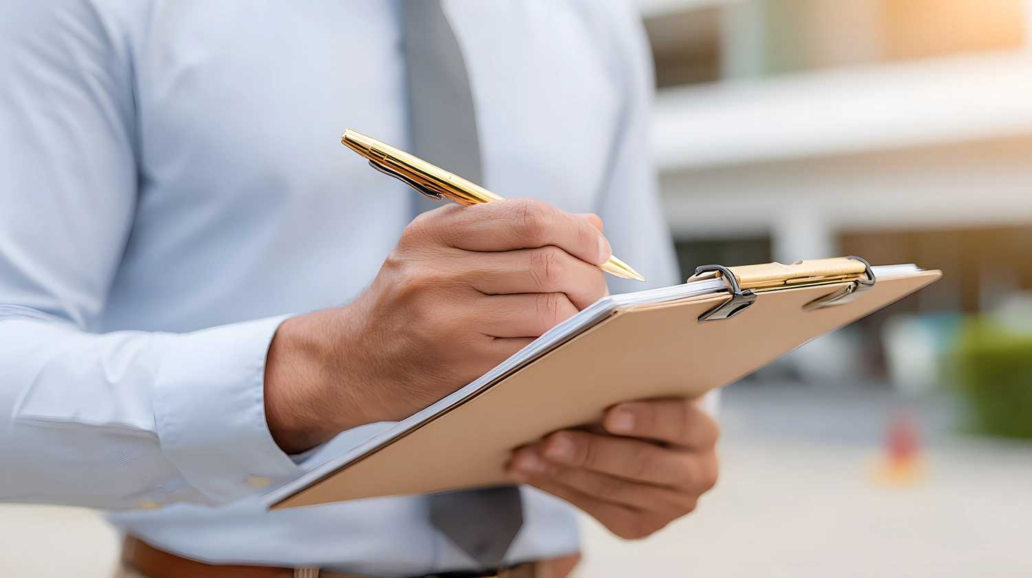 PfG - Planungsbüro für Gebäudetechnik - Geschäftsmann aus der Agrarbranche bietet an, das Dokument zu unterzeichnen